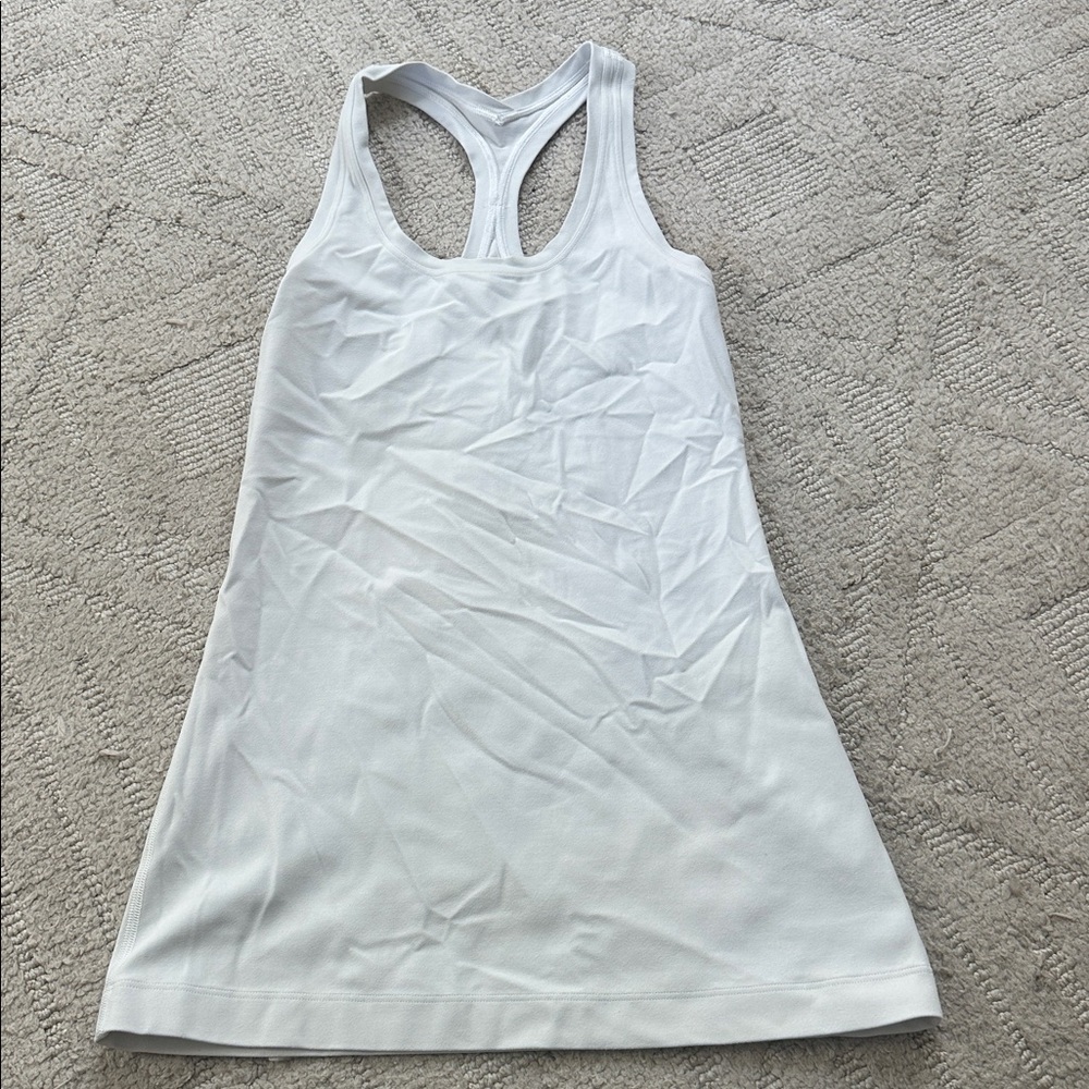 Lululemon White Unlined Racerback Tank Top